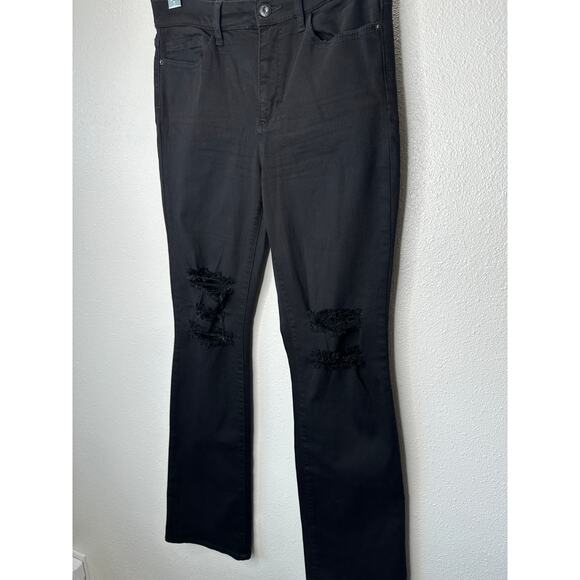 Sneak Peak Black Distressed Knee Bootcut Jeans 29 - Picture 5 of 12